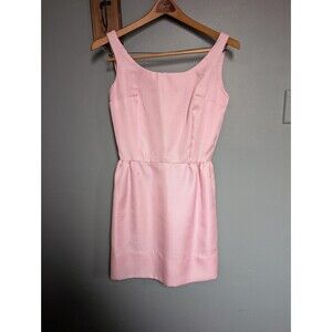 60s Mod Pink Dress, Sleeveless Party Dress